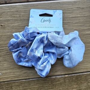 LoveShackFancy Floral Blue Satin Scrunchies